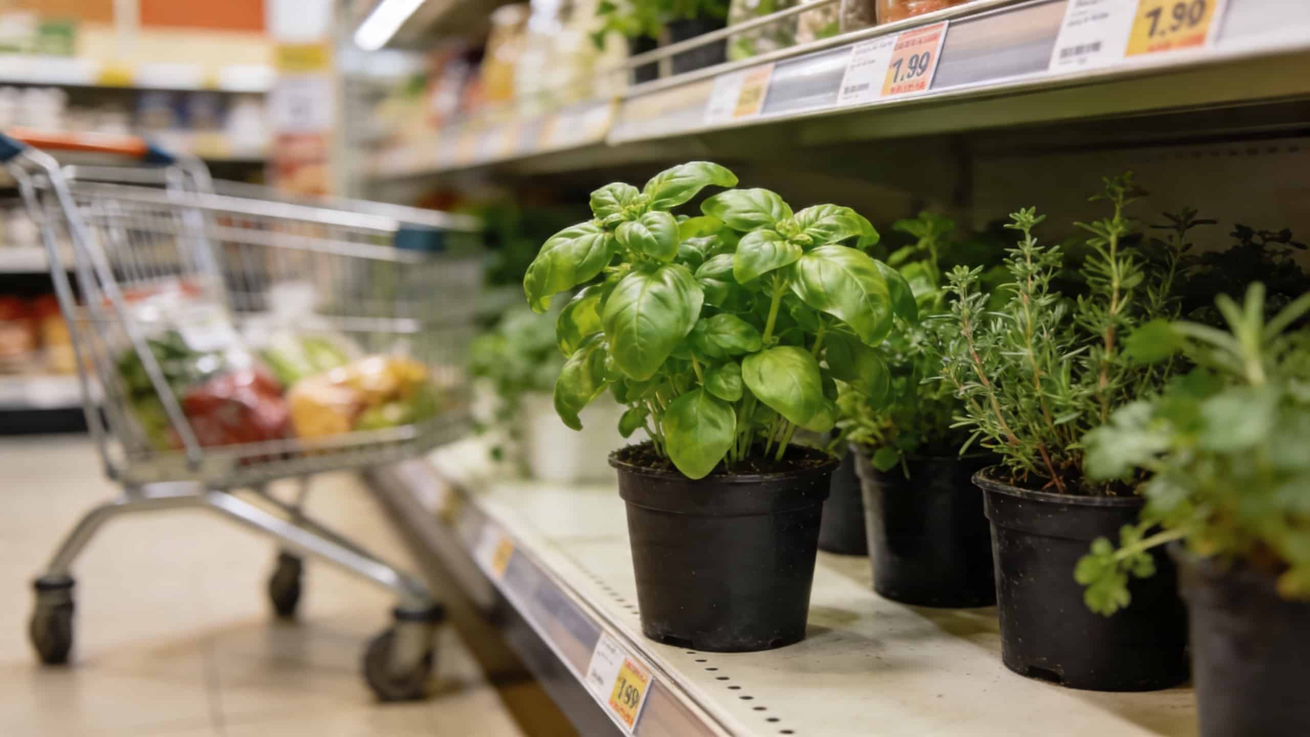 Acheter du basilic en pot au supermarché, l'erreur qui coûte 40€ par an sans que personne ne s'en rende compte