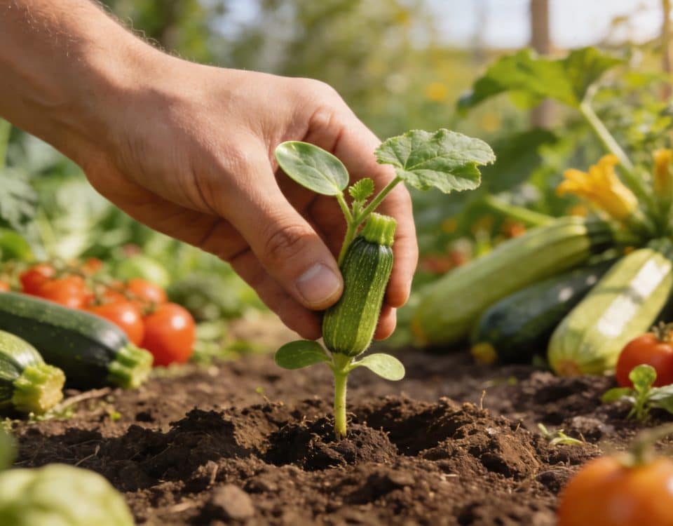 Planter un pied de courgette en avril remplace environ 30€ d'achats au rayon légumes cet été