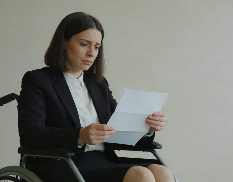 femme en fauteuil roulant consultant lettre d augmentation