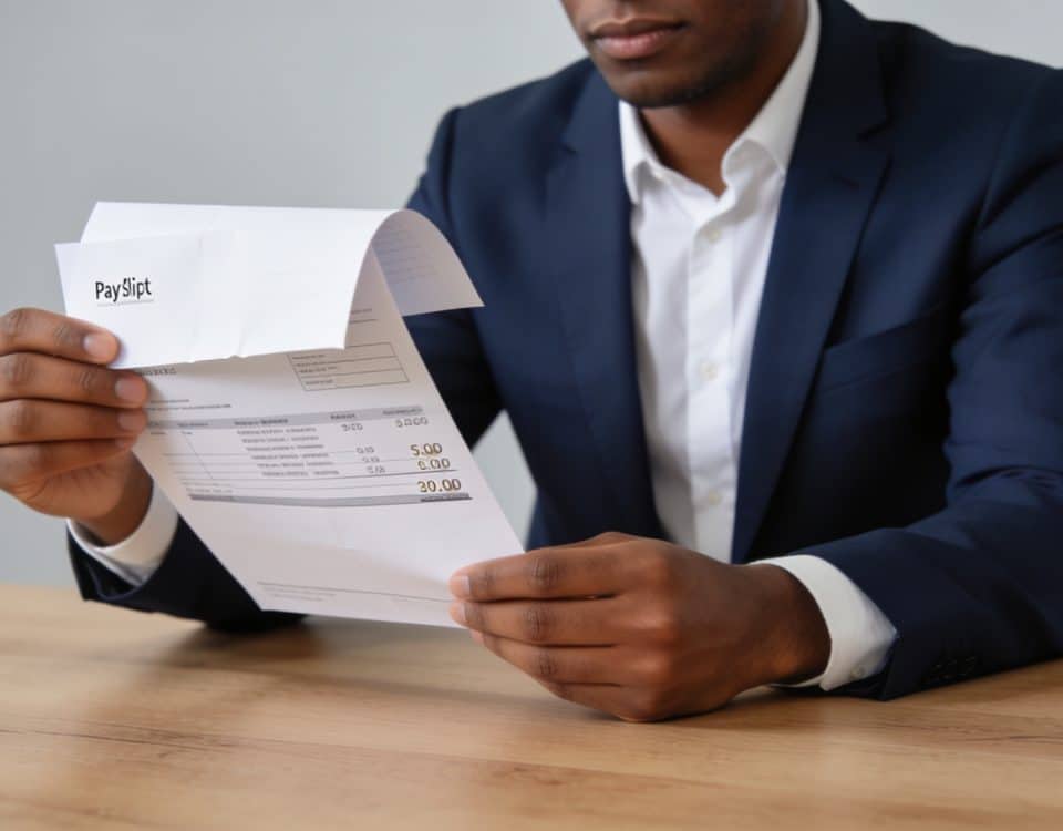 employe de bureau maltais consultant sa fiche de paie