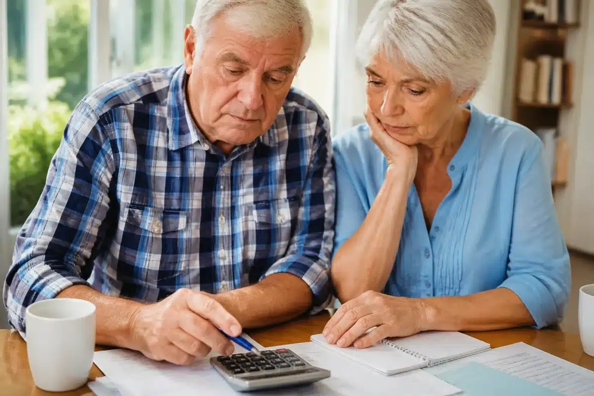 Calcul pension réversion avec documents financiers et calculatrice