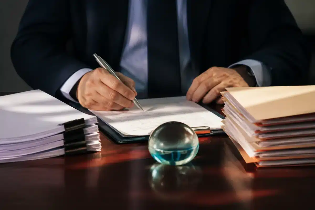 Compte bancaire bloqué avec documents justificatifs et signature