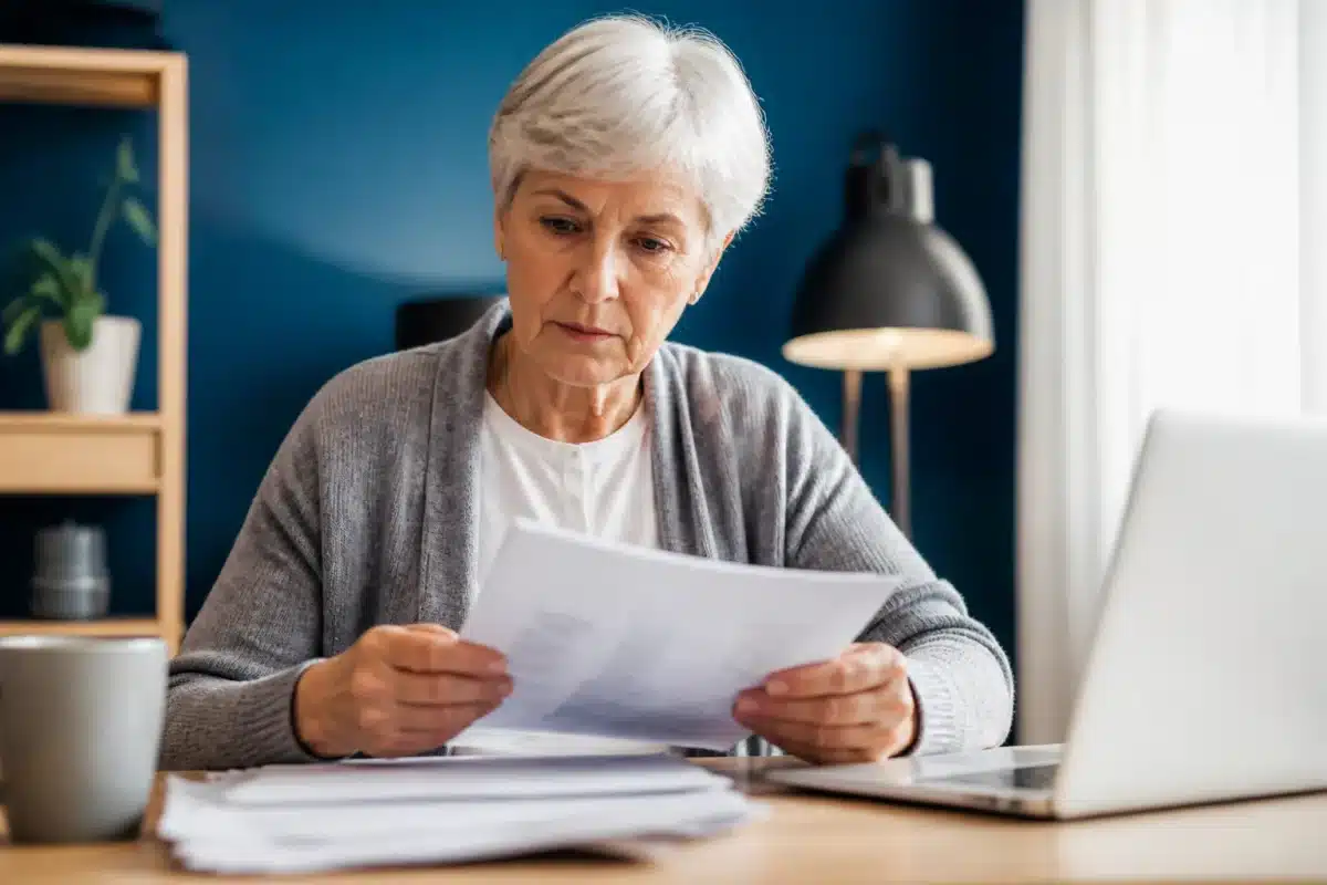 Personne agee consultant documents financiers retraite allocation