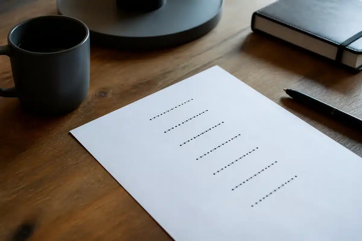 Document papier avec liste de comptes et mots de passe sécurisés