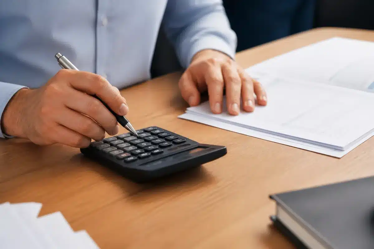 Formulaire fiscal avec calculs d'abattement et montants en euros