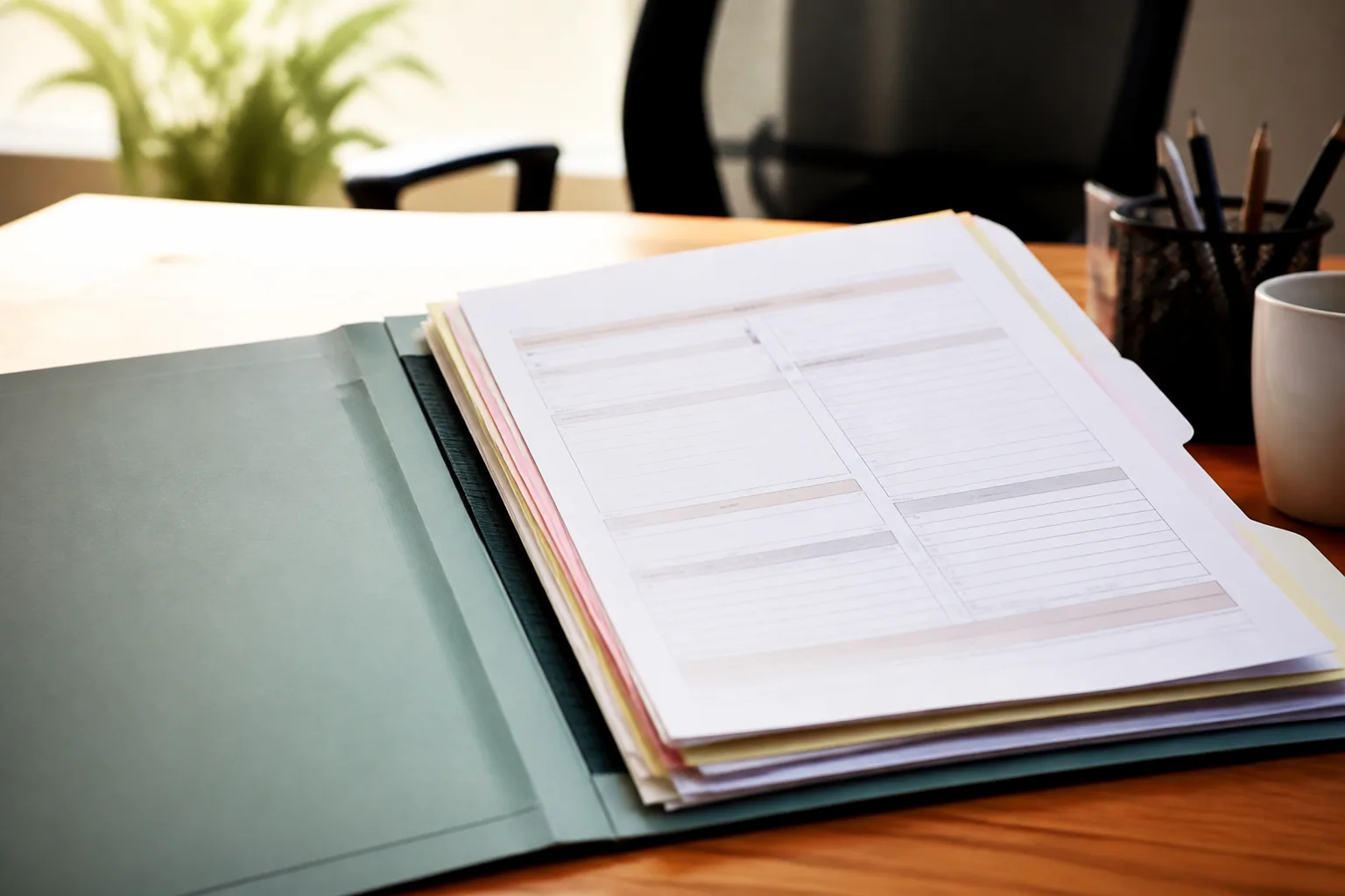 Dossier medical ouvert sur bureau avec formulaire evaluation autonomie resident