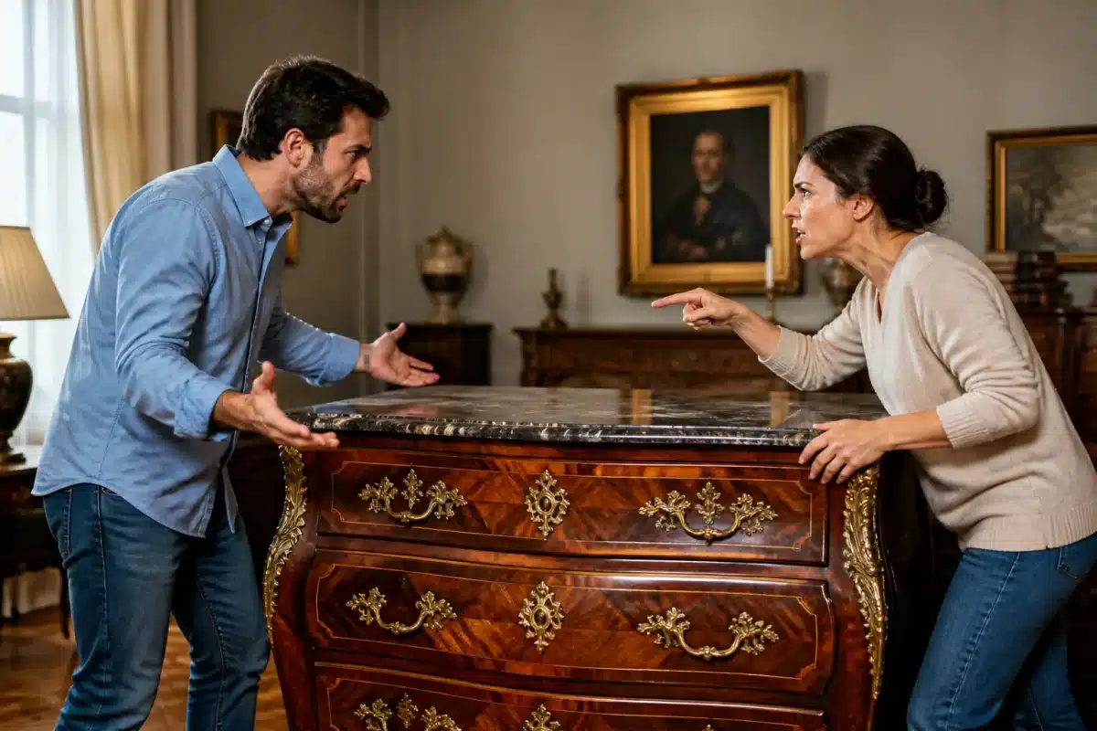 Deux heritiers face a meuble ancien dispute succession