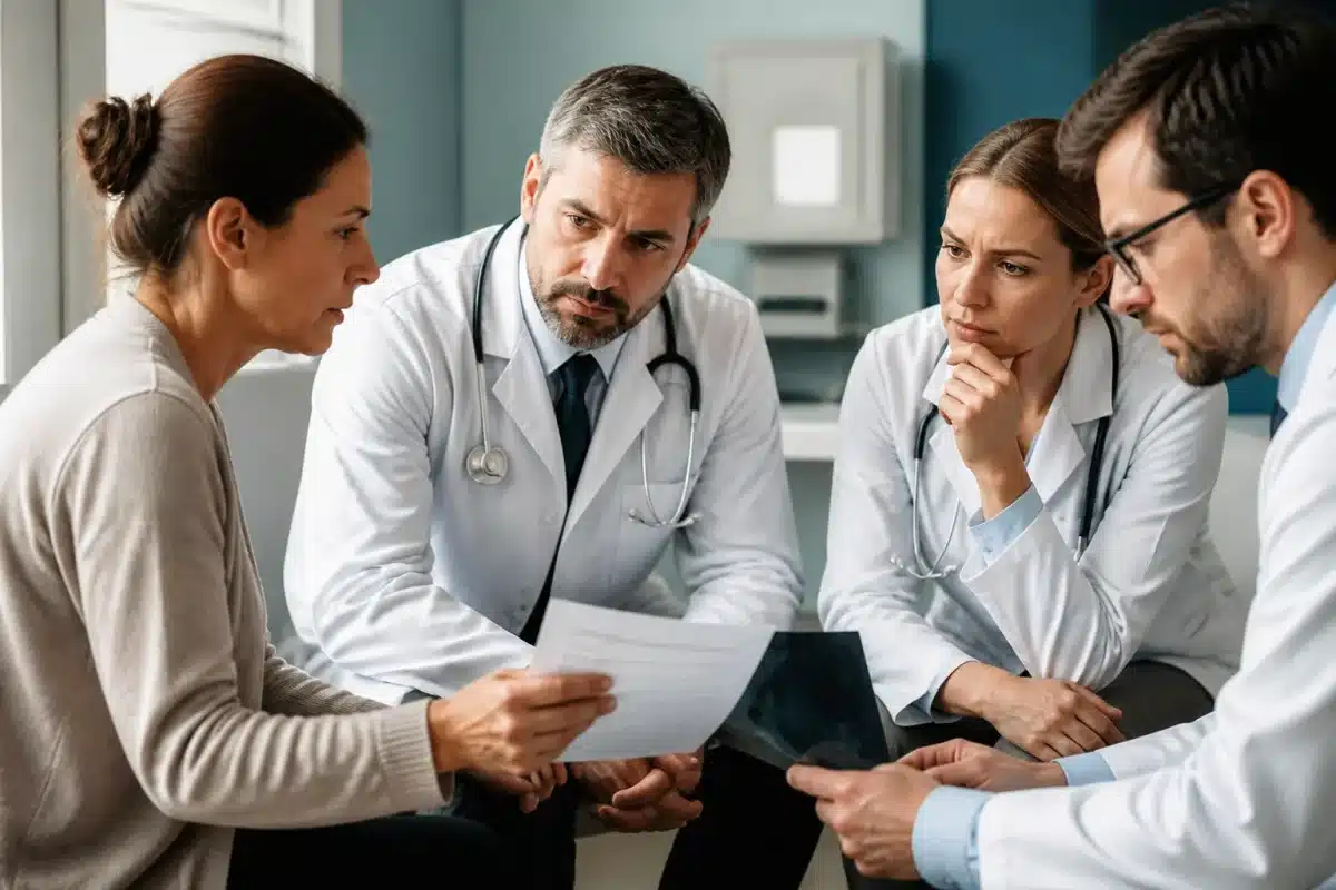 Patient consultant plusieurs medecins avec documents amende